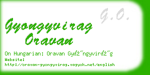 gyongyvirag oravan business card